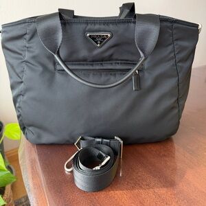 Prada Black Nylon Shoulder Bag
